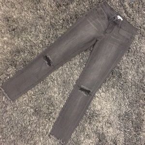 Black ripped jeans